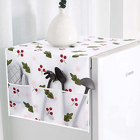 Tấm phủ tủ lạnh PEVA chống thấm, đặc biệt tấm phủ tủ lạnh có nhiều ngăn vô cùng tiện lợi để chứa đồ dùng cần thiết cho gia đình