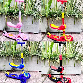 Xe trượt scooter 3 bánh cao cấp dành cho bé -  Có nhạc, bánh xe phát sáng