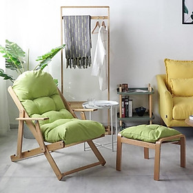 Ghế Thư Giãn Gỗ Cao Cấp Có Đôn Gác Chân