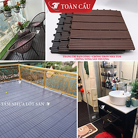 Mua Vỉ lót sàn nhựa nguyên khối 3T-450  Tấm nhựa trải sàn trang trí ban công / sân vườn / sân thượng  lót sàn chống trơn trượt nhà tắm / bể bơi - siêu bền