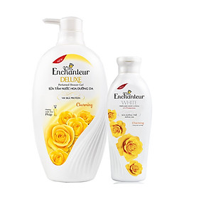 Combo Sữa Tắm Nước Hoa Enchanteur Charming 650ml Và Sữa Dưỡng Thể Trắng Da Enchanteur Charming 200ml