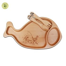 Mua Khay Ăn Cho Em Bé Hình Con Cá Bằng Gỗ Beech - Đồ Gỗ Nhà Bếp Thương Hiệu Trường Sơn