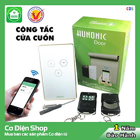 Mua Công tắc cửa cuốn thông minh HUNONIC DOOR - Điều khiển từ xa bằng điện thoại - Mặt kính màu trắng - Cơ Điện Shop