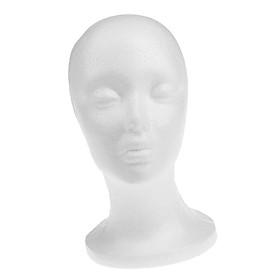 Foam Mannequin Female Head Model Dummy Wig Glasses Hat Display with Stand