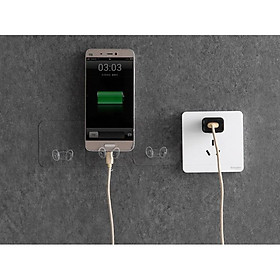 Mua Móc Trong Suốt Treo Phích Điện  Móc Dán Tường  Gài Các Loại Phích Cắm Điện Gọn Gàng Trên Tường