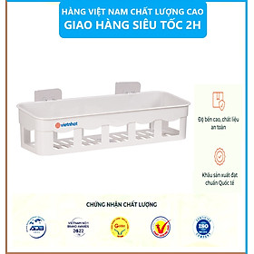 Khay Đựng Đồ Dán Tường Nhà Tắm Nhựa Việt Nhật Chất Liệu Nhựa PP An toàn , Siêu Bền - Hàng Việt Nam