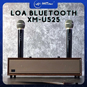 Loa Bluetooth XM-Uk525 Kèm 2 Micro Karaoke Radio, USB, Thẻ nhớ, Bluetooth