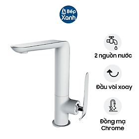 Vòi Rửa Chén Malloca K275C - Đồng Thau Mạ Chrome - 2 Nguồn Nóng Lạnh - Hàng Chính Hãng