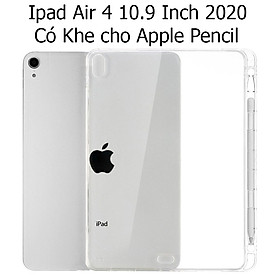 Case Ốp Lưng Chống Sốc Trong Dành Cho Ipad Air 4 10.9 Inch 2020 Có Khe cho Apple Pencil
