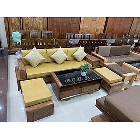 Mua Bộ sofa 4 món gỗ sồi chân cuốn G048