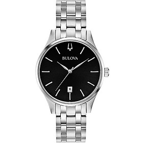 Đồng Hồ Nam Bulova Dây Thép Không Gỉ 96M150 - Mặt Đen