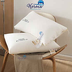 Mua Ruột Gối Lông Vũ Cao Cấp HERENA Gối bông hơi nằm ngủ chống đau cổ vai gáy kích thước 50x70 cm