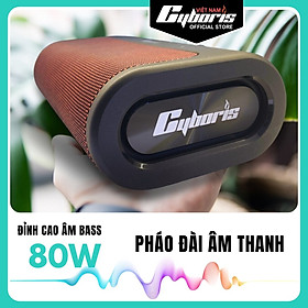 Loa Nghe nhạc Bluetooth Cyboris T9 - Màu Đỏ, Loa siêu Bass, Công suất 80W, Chống nước IPX5, Pin 10400mAh. Hàng Chính Hãng