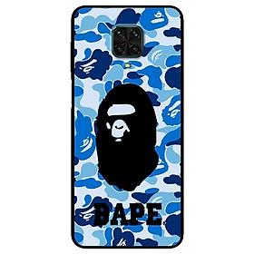 Ốp lưng dành cho Xiaomi Redmi 9s - 9 Pro - 9 Promax mẫu Bape Xanh Có Chữ