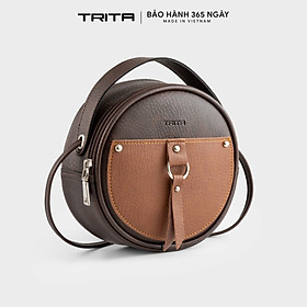 Túi Trita ( Thời trang nữ dáng tròn thanh lịch size 18 - Túi đeo chéo da RHN65 )