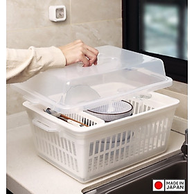 Mua Bộ khay bảo quản bát  đĩa có nắp đậy an toàn Inomata - Hàng nội địa Nhật Bản (#Made in Japan)