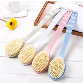 Mua Bàn chải chà lưng  Cây cọ chà lưng  bàn chảy kèm bông tắm lông mềm tạo bọt  massage tẩy da chết sạch mụn lưng  cán dài 38cm