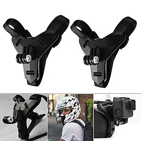 2x  Helmet Chin Mount Holder For GoPro  8/7/6/5 Sports Camera Black