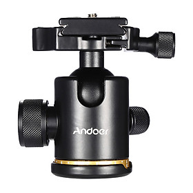 Đầu Gắn Máy Ảnh Hợp Kim Nhôm Kèm Đế Có Lỗ Ốc 1/4 Inch Andoer Cho Giá 3 Chân (3KG)