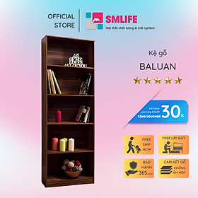 Kệ đỡ sách bằng gỗ gia đình thiết kế hiện đại SMLIFE Baluan