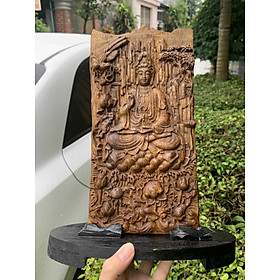 Mua Tranh chạm khắc phật Bà Quan Thế Âm Bồ Tát bằng gỗ trầm hương