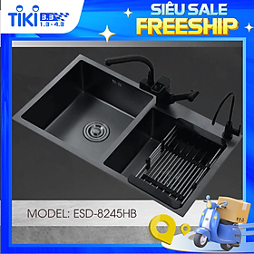 Mua Chậu Rửa Chén Ecalite ESD-8245HB - Lắp Nổi/Lắp Âm - Chất Liệu Inox Cực Bền - Hàng Chính Hãng
