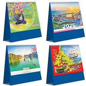 Lịch Hoa Niên 2026 - Lịch Bàn Chữ A 19x22 Xuân Vàng Tết Ngọc HN51