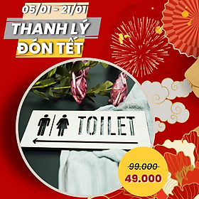 Bảng Gỗ Trang Trí Chỉ Dẫn Toilet Phong Cách Vintage FIVO Đa Dạng Nhiều Kiểu Dáng 
