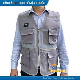 Áo phản quang Thinksafe, áo gile bảo hộ phản quảng lưới giá rẻ, siêu thoáng mát, mỏng nhẹ, dùng cho kỹ sư công nhân