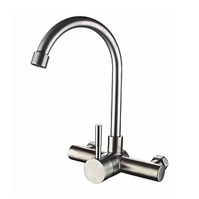 Mua Vòi bếp nóng lạnh gắn tường cổ cong SUS304