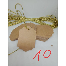 100 tag kraft trơn +20m dây 