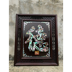 Tranh chữ Đức khảm ốc đẹp 50x60cm