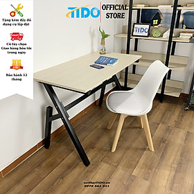 Bàn làm việc tại nhà với khung chân cách điệu TIDO TI-BCAK - Có 5 màu mặt bàn, bàn dài 1m2