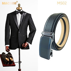 Thắt lưng nam da thật cao cấp nhãn hiệu Macsim MS02 - 105cm
