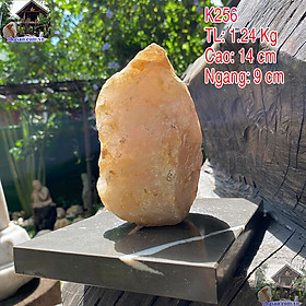 Mua Thạch anh hồng thô - đá phong thủy để xe ô tô cho mệnh thổ 1.24kg (14x9 cm) - K256