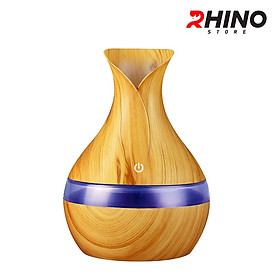 Máy phun sương tinh dầu tạo ẩm Rhino H401B hình bầu, dung tích 300ml nhiều màu - Hàng chính hãng