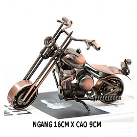 (Nhiều mẫu) Mô hình xe mô tô cổ điển giả đồng tinh tế