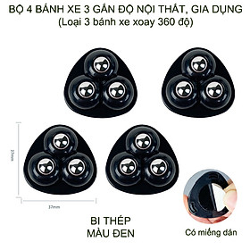 Mua Bộ 4 bánh xe mini 3 gắn đồ vật tiện dụng giúp di chuyển kệ  hộp  giá để đồ dễ dàng
