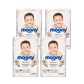 COMBO 4 BỊCH Bỉm quần Moony natural M46