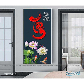 Mua Tranh Canvas Chữ Tâm Thư Pháp