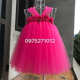 Đầm tutu cho bé ️FREESHIP️ Đầm hồng sen hoa chiffon