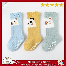 SET 3 ĐÔI tất thú chống trượt cho bé gái và bé trai hàng QCCC