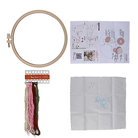 Handmade Embroidery Starter Kit with Pattern Cross Stitch Crafts - Flower