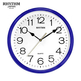 Đồng hồ treo tường Nhật Bản Rhythm CMG734NR11 Kt 31.2 x 5.0cm, 710g Vỏ nhựa. Dùng Pin.