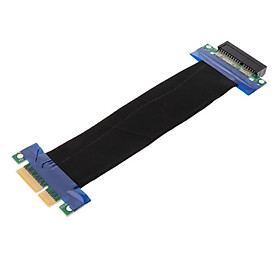 PCI-E 4X Riser Card Extender Flexible Ribbon Cable 15cm Converter 64Pin