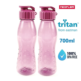 [Hàng chính hãng] Combo 2 bình đựng nước 700ml bằng nhựa Tritan - Fliptop Neoflam , BPA Free