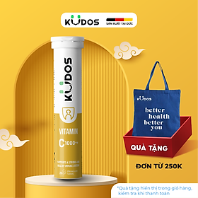 Thực phẩm bảo vệ sức khỏe KUDOS VITAMIN C 1000 MG hương chanh (20 viên/tuýp)