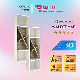 Mua Kệ gỗ trang trí phòng khách gia đình SMLIFE Waldermar