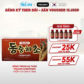 Nước đông trùng hạ thảo Hàn Quốc hỗ trợ tăng đề kháng Welson Cordyceps 10 chai x 75ml​