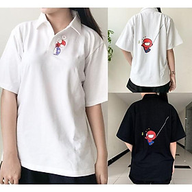 Áo thun áo phông tay lỡ cổ bẻ Polo Unisex 2 màu THE 1992